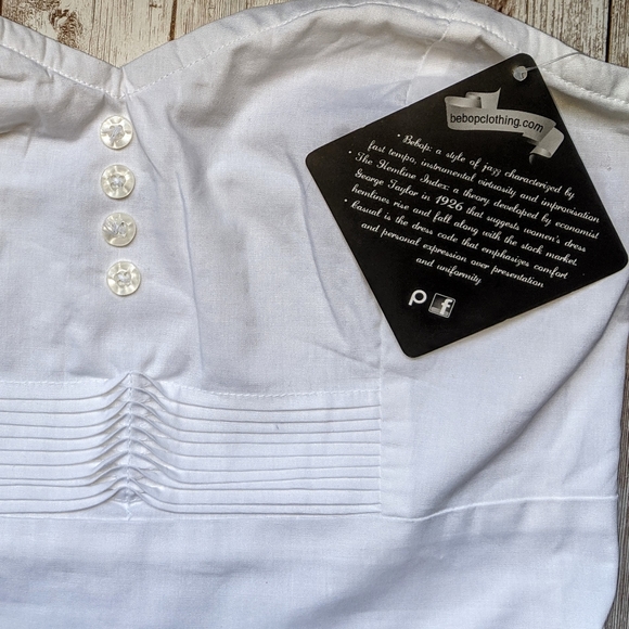 🌼 BeBop Button Bustier Top Fit & Flare Dress - White M NWT GRADUATION DRESS!!! - Picture 5 of 10